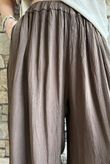 Cyril Crinkelle Wide Leg Pant Chocolate